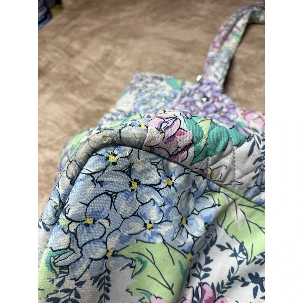 White Floral Diaper Bag / Shoulder Bag By Vera Bradley